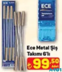 ECE METAL ŞİŞ TAKIMI 6'LI ECE METAL ŞİŞ TAKIMI 6'LI